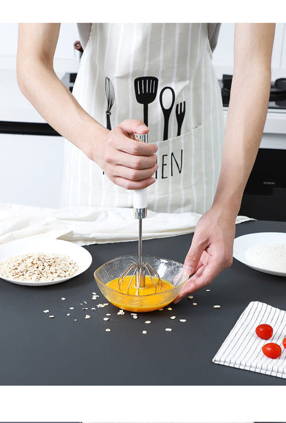 Semi-automatic Stainless Steel Egg Beater Whisk