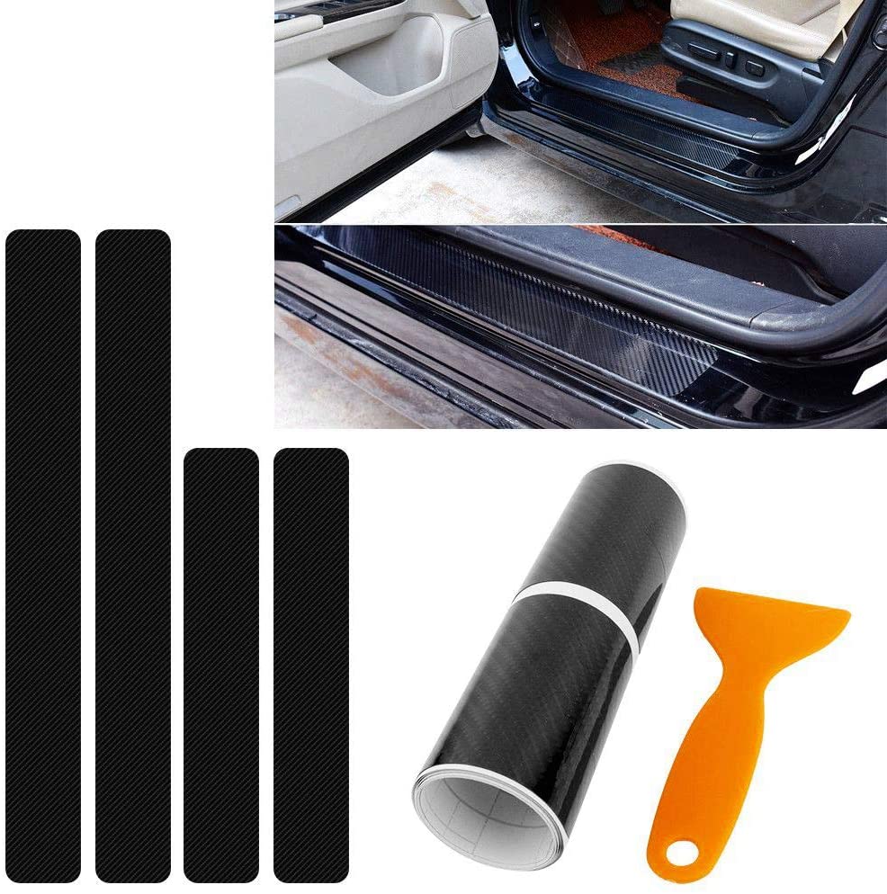 ( 9PCS )Carbon Car Door Sills Stickers