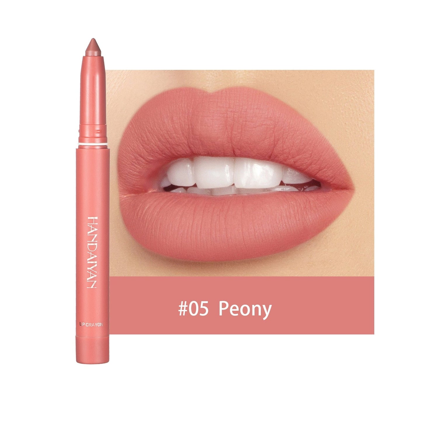 12 Color HANDAIYAN Rotating Sharpenable Matte Lipstick Pencils