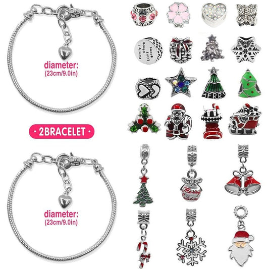 24 Days Countdown Calendar DIY Christmas Advent Calendar Bracelets Set