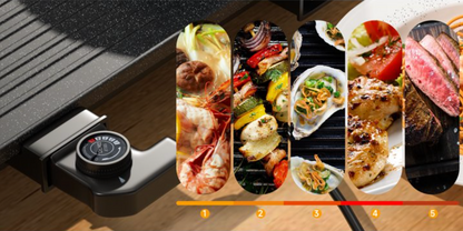 TOPTENG Electric Grill Hot Pot 2 in 1