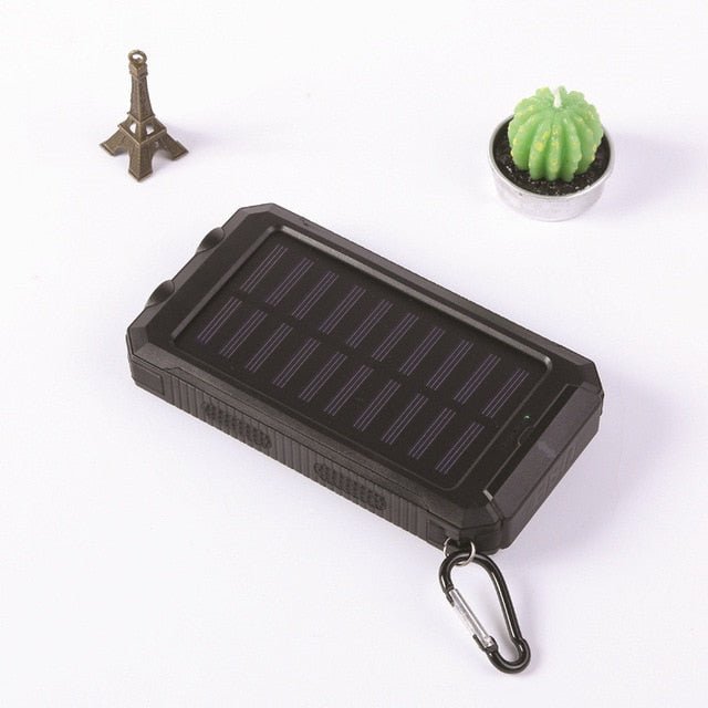 Portable Solar Power Bank 80000mAh, Built-in Flashlight, Compass, for All Smartphones, Electronic Devices,