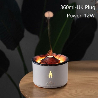 Volcano Aroma Diffuser - Humidifier Flame and Volcano for Bedroom, Living Room, Office, Spa & Yoga