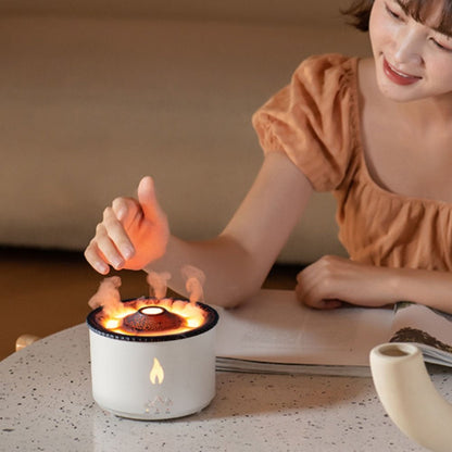 Volcano Aroma Diffuser - Humidifier Flame and Volcano for Bedroom, Living Room, Office, Spa & Yoga