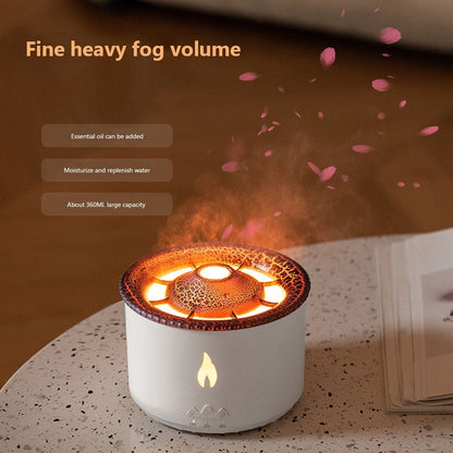 Volcano Aroma Diffuser - Humidifier Flame and Volcano for Bedroom, Living Room, Office, Spa & Yoga