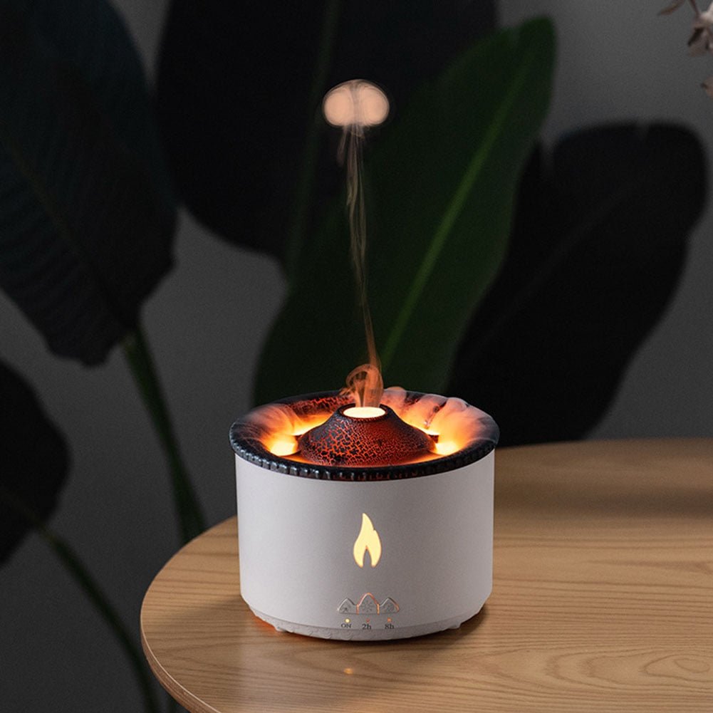 Volcano Aroma Diffuser - Humidifier Flame and Volcano for Bedroom, Living Room, Office, Spa & Yoga