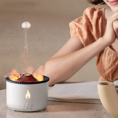 Volcano Aroma Diffuser - Humidifier Flame and Volcano for Bedroom, Living Room, Office, Spa & Yoga