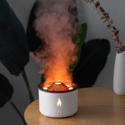 Volcano Aroma Diffuser - Humidifier Flame and Volcano for Bedroom, Living Room, Office, Spa & Yoga